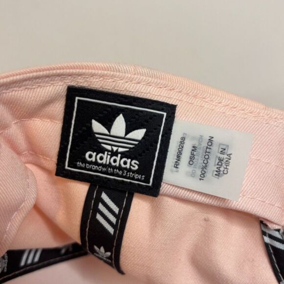 Adidas Original Baby Pink Logo Baseball Cap Snapback Hat Womens - Picture 6 of 7